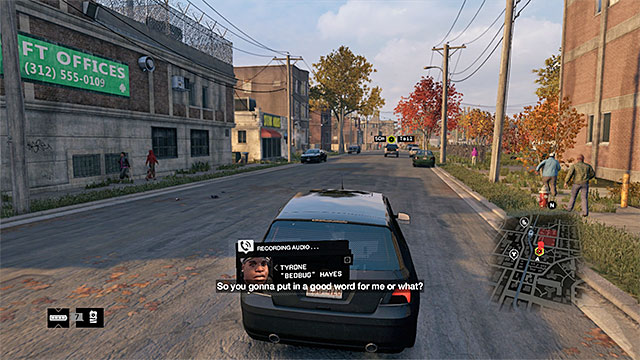 Stay within a safe distance of the car that you are following - Mission 8 (Not a Job for Tyrone) | Main missions - Act II - Main missions - Act II - Watch Dogs Game Guide