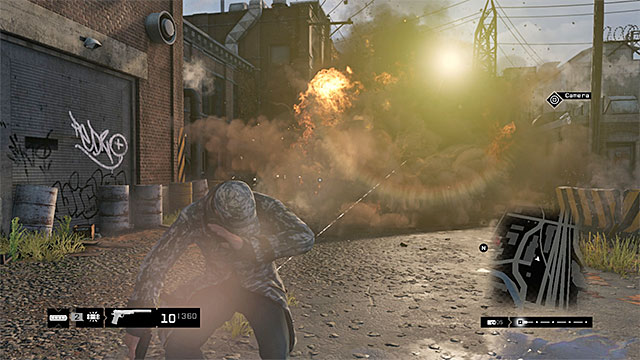 The explosion will destroy the truck - Mission 9 (Uninvited) | Main missions - Act II - Main missions - Act II - Watch Dogs Game Guide