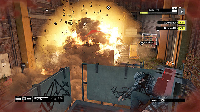 It is a good thing to blow up all of the cars of the gangsters - Mission 9 (Uninvited) | Main missions - Act II - Main missions - Act II - Watch Dogs Game Guide