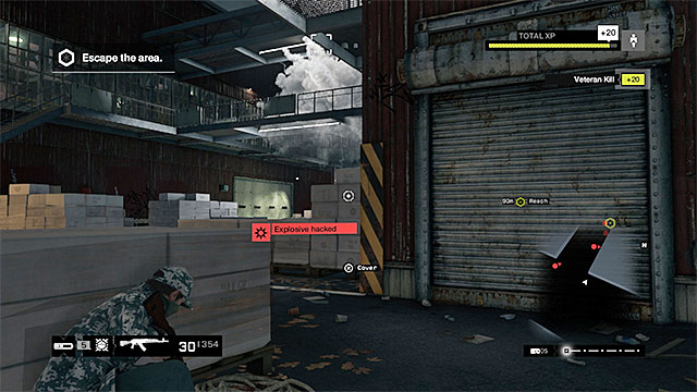 It is a good idea to detonate charges attached to the enemies - Mission 12 (A Risky Bid) | Main missions - Act II - Main missions - Act II - Watch Dogs Game Guide