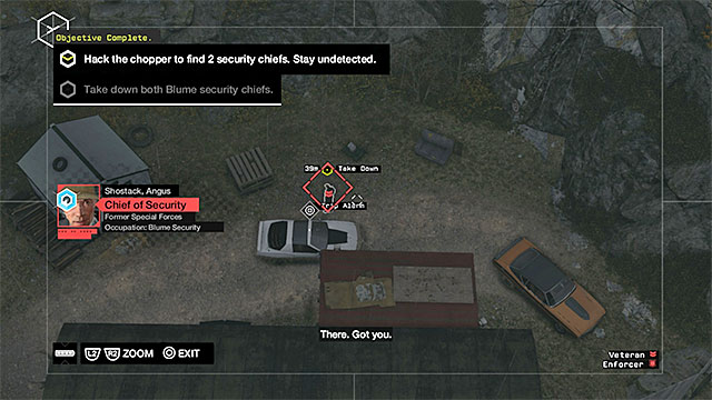 Carefully, approach the enemy base and remember about the necessity to act from hiding, because you will fail the mission, if you are spotted - Mission 2 (A Pit of Paranoia) | Main missions - Act III - Main missions - Act III - Watch Dogs Game Guide