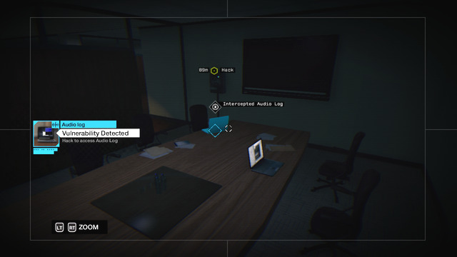 The laptop with the recording in the office with a router - Act IV and the Bunker | Audio Logs - Audio Logs - Watch Dogs Game Guide