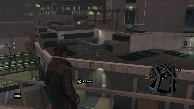 The view of the ladder on the parking lot - ctOS Towers | Maps of smaller activities - Maps of smaller activities - Watch Dogs Game Guide