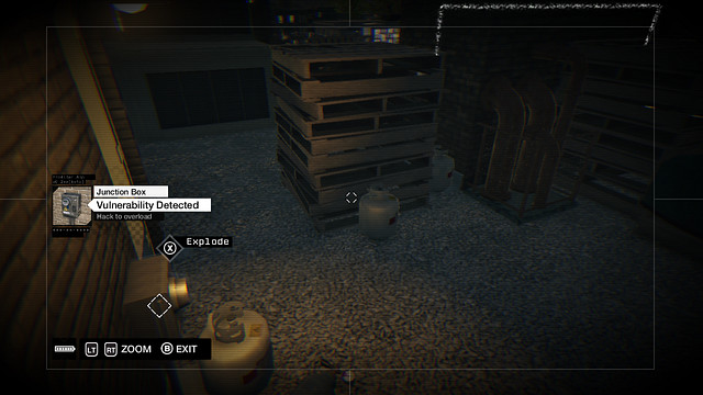 Then, hack into the camera on the mast and switch to the next one, farther in the building - ctOS Towers | Maps of smaller activities - Maps of smaller activities - Watch Dogs Game Guide