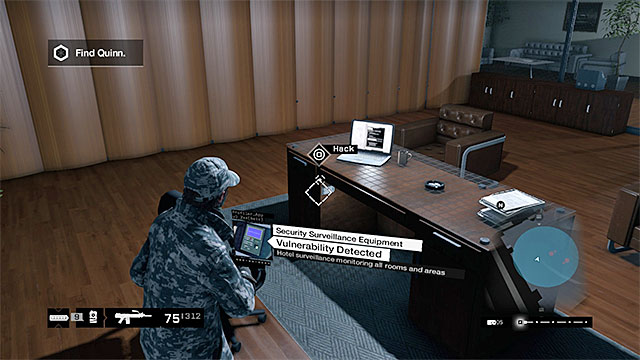 Start exploring the offices and find, among others, several computers with messages written down, as well as a new audiolog (Lucky Quinn 08) - Mission 7 (No Turning Back #1) | Main missions - Act IV - Main missions - Act IV - Watch Dogs Game Guide
