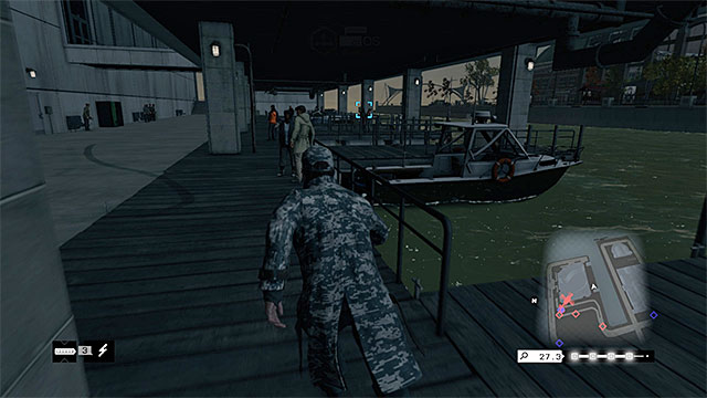 After you make it over to the very bottom, head towards the bay to the South of the hotel and which has been shown in the above screenshot (it is a good idea to stick to the left wall of the building) - Mission 7 (No Turning Back #1) | Main missions - Act IV - Main missions - Act IV - Watch Dogs Game Guide