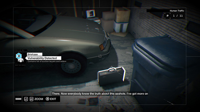 The briefcase that you need to scan - Human Traffic | Maps of smaller activities - Maps of smaller activities - Watch Dogs Game Guide