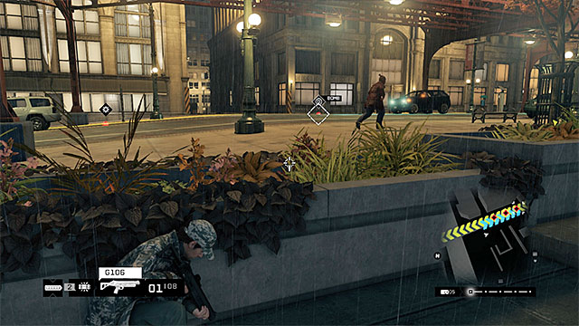 It is a good idea to hide behind one of the walls located next to the road - Jobs - The Loop | Criminal Convoys - Criminal Convoys - Watch Dogs Game Guide