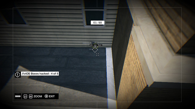 The antenna on the rooftop on the left - 01-04 | ctOS Breach - ctOS Breach - Watch Dogs Game Guide