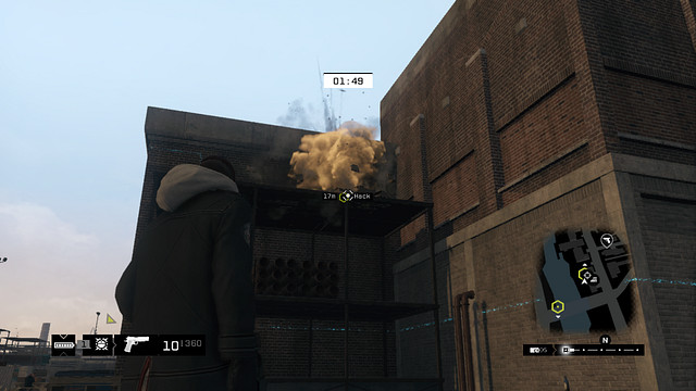 The antenna behind the tanks, in the building opposite - 05-08 | ctOS Breach - ctOS Breach - Watch Dogs Game Guide
