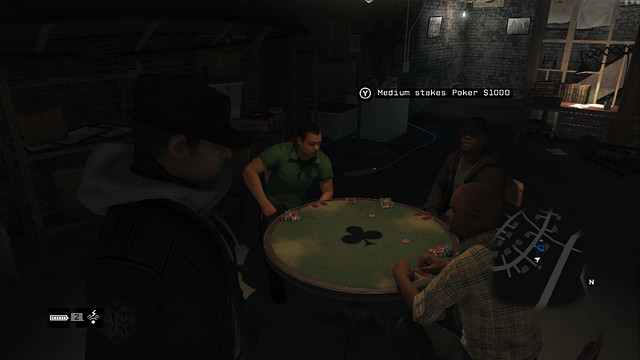 The poker table for medium stakes - Poker and chess | City Activities (minigames and challenges) - City Activities (minigames and challenges) - Watch Dogs Game Guide