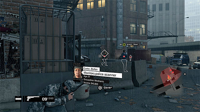 It is going to be much easier to approach the target, after you eliminate the sniper - Hideouts - The Loop | Gang Hideouts - Gang Hideouts - Watch Dogs Game Guide