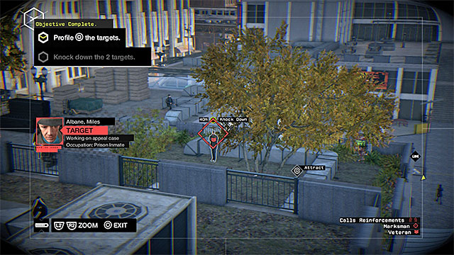 Start hacking into the cameras high above and mark, with the Profiler, the successive enemies - Hideouts - The Loop | Gang Hideouts - Gang Hideouts - Watch Dogs Game Guide