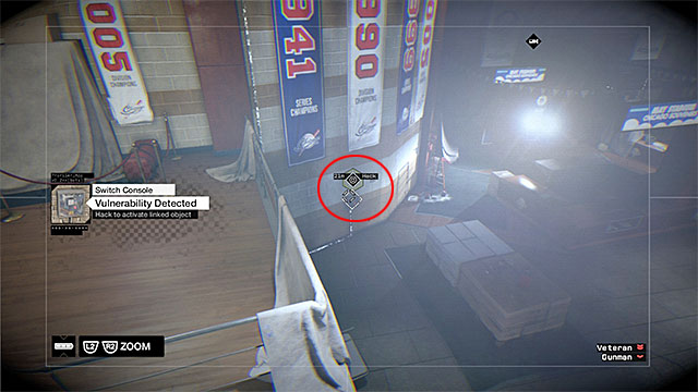 Climb onto the container, hop over the balustrade and try opening the blue door - Mission 1 (Bottom of the Eighth) | Main missions - Act I - Main missions - Act I - Watch Dogs Game Guide