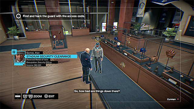 The person with the access code - Mission 1 (Bottom of the Eighth) | Main missions - Act I - Main missions - Act I - Watch Dogs Game Guide