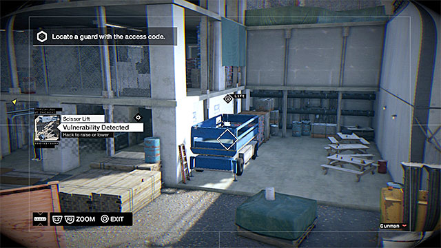The person that you are looking for is in the building on the right - Mission 3 (Backstage Pass) | Main missions - Act I - Main missions - Act I - Watch Dogs Game Guide