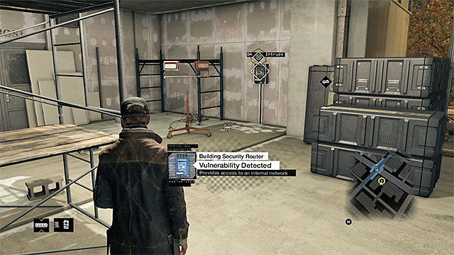 Remain at the upper level of the building and resume the process of avoiding the nearby guards - Mission 3 (Backstage Pass) | Main missions - Act I - Main missions - Act I - Watch Dogs Game Guide