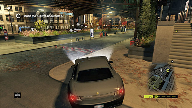 Avoid the yellow circles shown on the minimap - Mission 4 (Backseat Driver) | Main missions - Act I - Main missions - Act I - Watch Dogs Game Guide