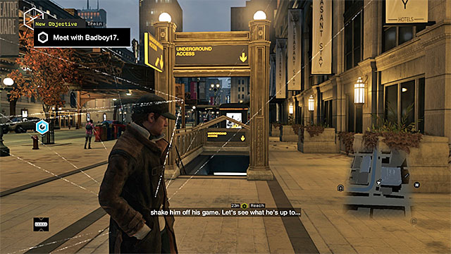 The stairs to the metro station - Mission 5 (Open Your World) | Main missions - Act I - Main missions - Act I - Watch Dogs Game Guide