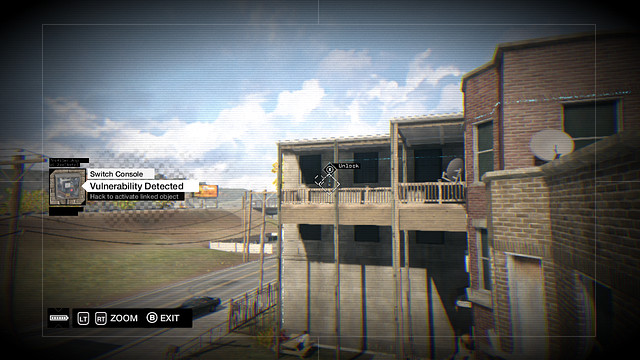 The switch on the balcony of the grey building - 01-08 | Private Invasions - Private Invasions - Watch Dogs Game Guide