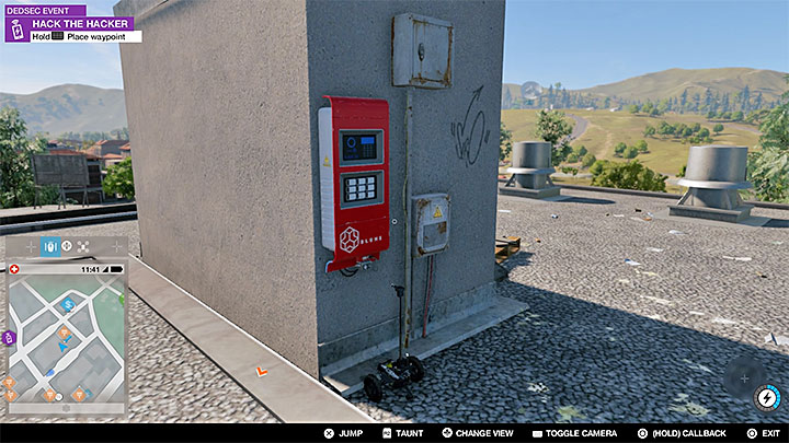 Reach the terminal with the jumper - Paint Job (graffiti mission) | Side Operations - Side Operations - Watch Dogs 2 Game Guide