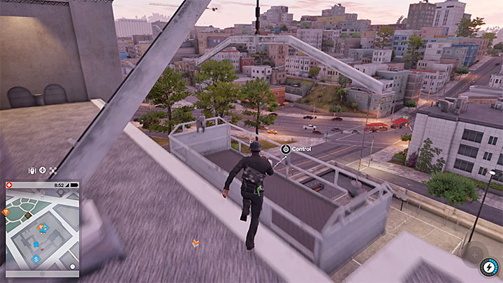 Start exploring the roof, which will require some climbing, but not to a challenging degree - Paint Job (graffiti mission) | Side Operations - Side Operations - Watch Dogs 2 Game Guide