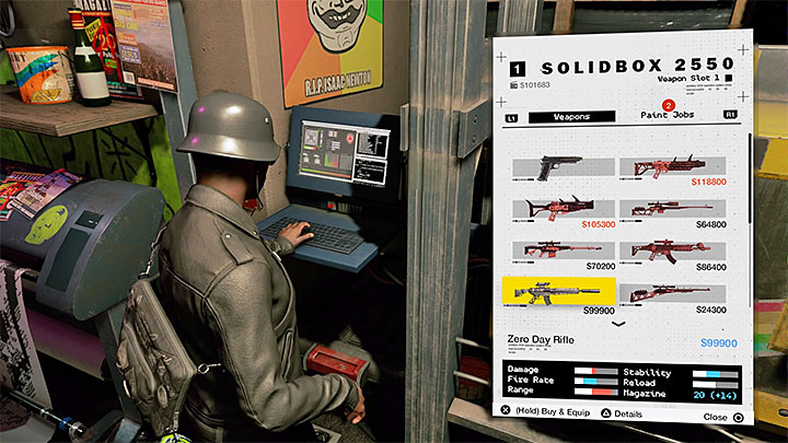 A 3D printer lets you craft items, including weapons - General hints - The Basics - Watch Dogs 2 Game Guide