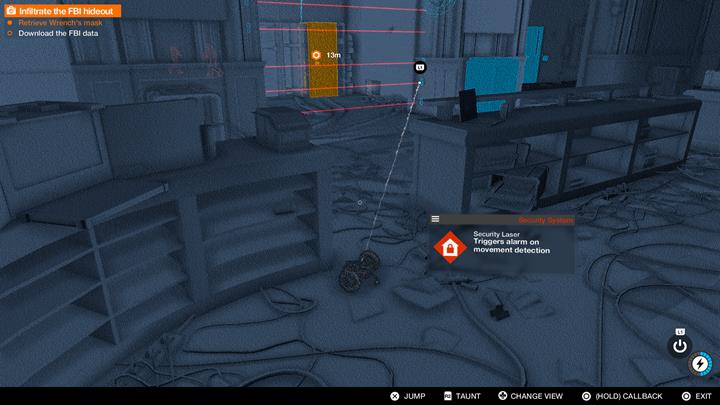 Jumper can easily retrieve the mask and steal the data - however, watch out for guards - W4tched | Main Operations - Main Operations - Watch Dogs 2 Game Guide