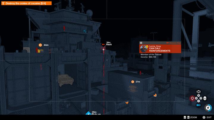 Destroy one of the crates using the car - Eye for an Eye | Main Operations - Main Operations - Watch Dogs 2 Game Guide