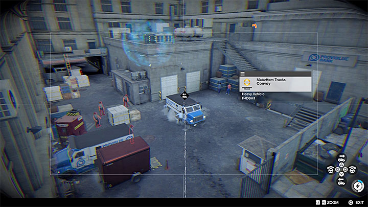 You can hack into cars and other objects in the area in order to get rid of the guards - ProviBlues (insurance company mission) | Side Operations - Side Operations - Watch Dogs 2 Game Guide