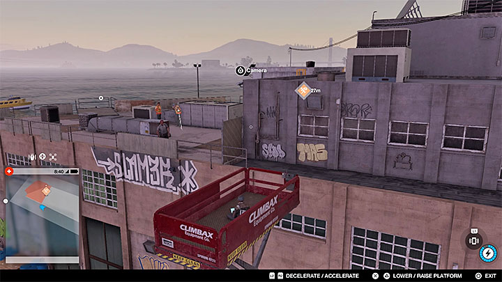 Use the lift platform to get to the rooftop - Stolen Signals | Side Operations - Side Operations - Watch Dogs 2 Game Guide