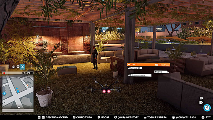 You can approach the agent personally or by using the Jumper of the Quadcopter - Primary Target | Side Operations - Side Operations - Watch Dogs 2 Game Guide