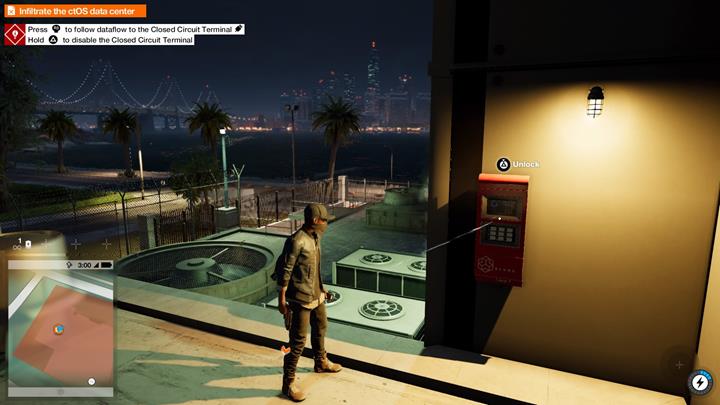 Climb onto the roof and open the door by using the terminal - Prologue, Walk in the Park | Main Operations - Main Operations - Watch Dogs 2 Game Guide