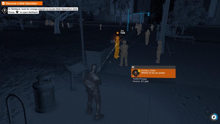 Talk to the highlighted person, in order to finish the mission - Prologue, Walk in the Park | Main Operations - Main Operations - Watch Dogs 2 Game Guide