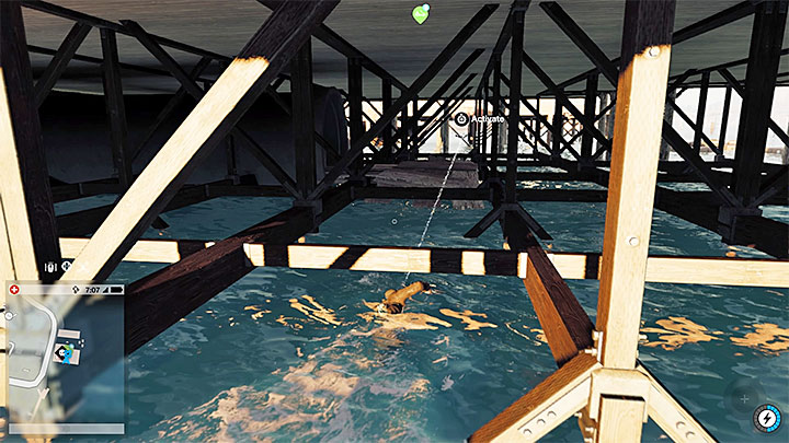 This point is hidden under a pier - easily accessible when playing Marcus - Research points - map, locations 1-61 - Collectibles - Watch Dogs 2 Game Guide