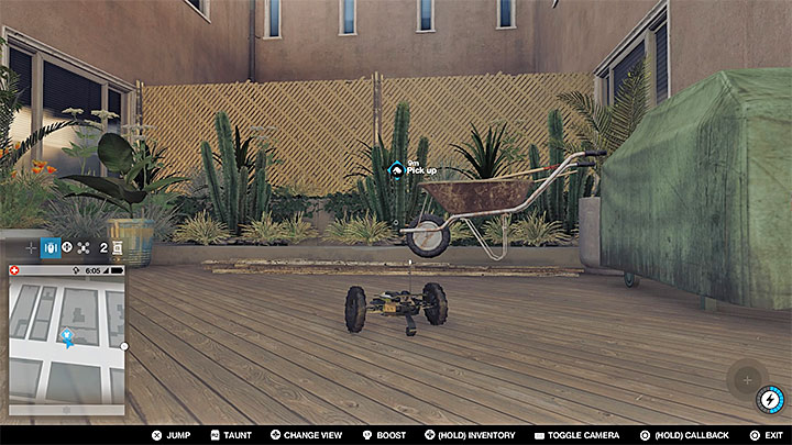 Jump to the area between buildings (you will jump over a small, glass balustrade) - Paint jobs, clothing and unique vehicles - Collectibles - Watch Dogs 2 Game Guide