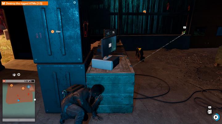 The storage house at the back of the restricted area is the perfect spot to lure subsequent enemies. - Hacker War | Main Operations - Main Operations - Watch Dogs 2 Game Guide
