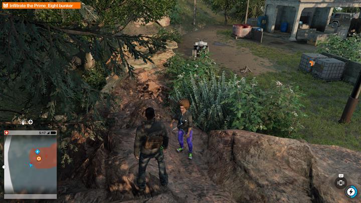 Run along the hills and lure guards to take them down quickly - Hacker War | Main Operations - Main Operations - Watch Dogs 2 Game Guide