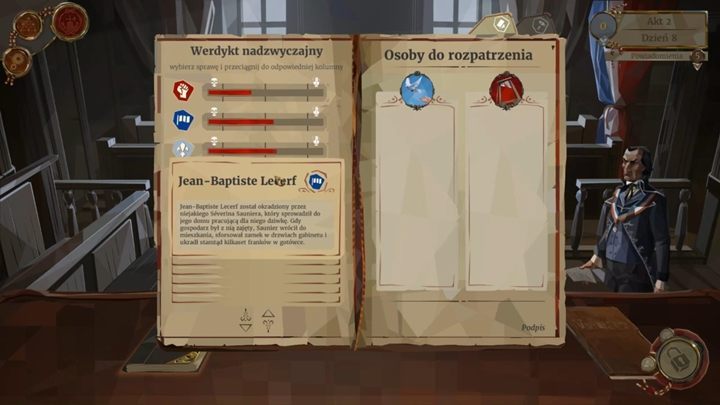 As always, use the quick trials as an opportunity to improve your relations with the factions - Day 8 - Quick trials and intrigue against Robespierre - Act 2 - Egalite - We. The Revolution Guide
