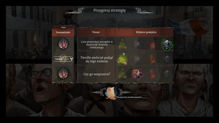 After that, you have to give a speech - you need to turn the people against Robespierre - Day 10 - Quick trials and continuation of the intrigue against Robespierre - Act 2 - Egalite - We. The Revolution Guide
