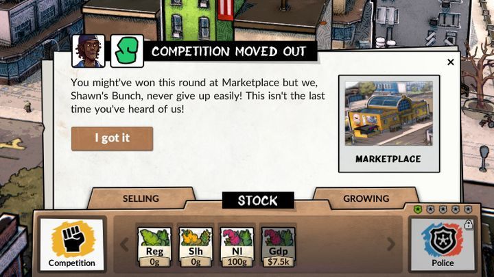 The game will inform you when someone moves out. - Competition in Weedcraft Inc - The Basics - Weedcraft Inc Guide