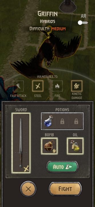 As you go further, you will come across a griffin - Witcher Monster Slayer: Winged Bandit - walkthrough - Witcher Monster Slayer: Walkthrough - Witcher Monster Slayer Guide