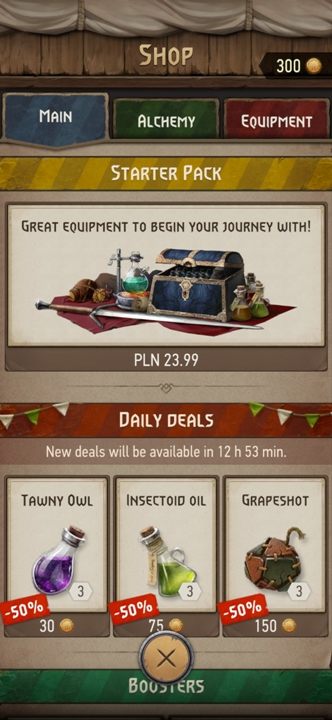 The rewards for the daily tasks are coins that you can use to buy new items, stations or weapons - Witcher Monster Slayer: Daily rewards - Witcher Monster Slayer: Basics - Witcher Monster Slayer Guide