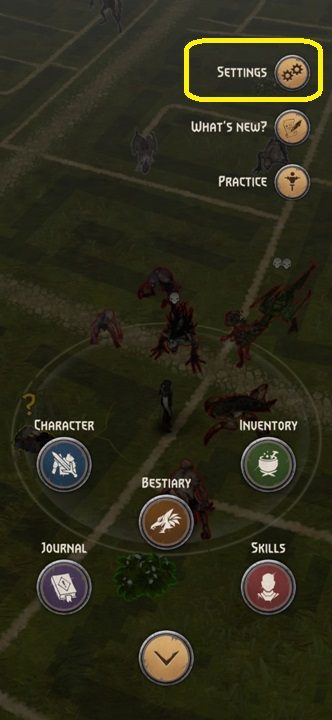 The next step will be to go into "Settings" – available at the very top of the screen, on the right hand side - The Witcher Monster Slayer: Battery - how to save? - Settings - The Witcher - guide to the game
