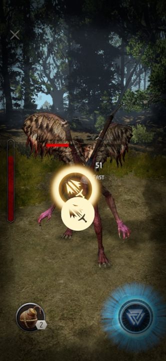 The critical hit is a powerful strike that needs to be charged - Witcher Monster Slayer: Combat Guide - Basics - Witcher Monster Slayer: Combat - Witcher Monster Slayer Guide