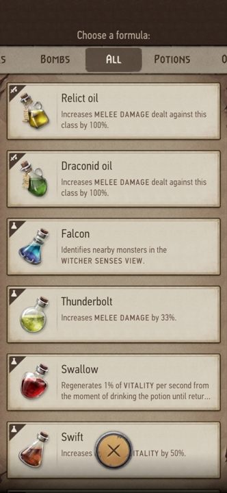 Vitality cannot be regenerated during combat - Witcher Monster Slayer: User interface - Combat Guide - Witcher Monster Slayer: Combat - Witcher Monster Slayer Guide