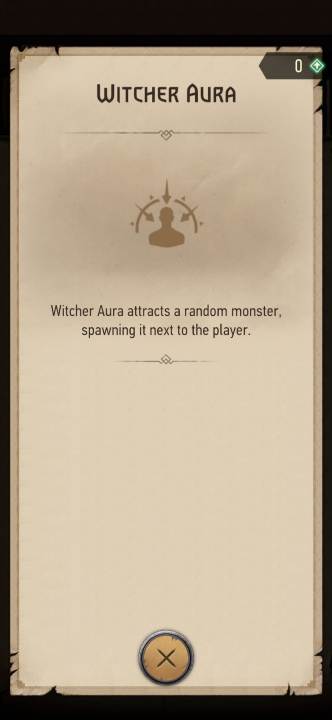At the very beginning of the game, you receive a skill called Witcher Aura - Witcher Monster Slayer: Playing at home - can you play without leaving? - Witcher Monster Slayer: FAQ - Witcher Monster Slayer Guide