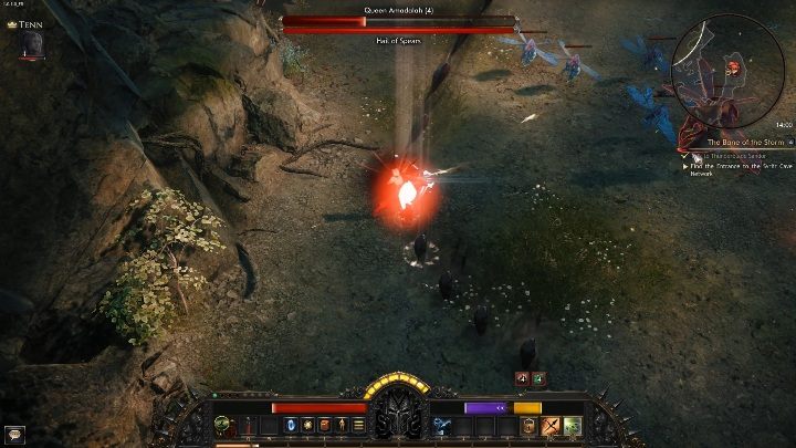 Her another dangerous attack sends a lot of stings that form a wall - Queen Amadalah | Bosses in Wolcen - Bosses - Wolcen Lords of Mayhem Guide