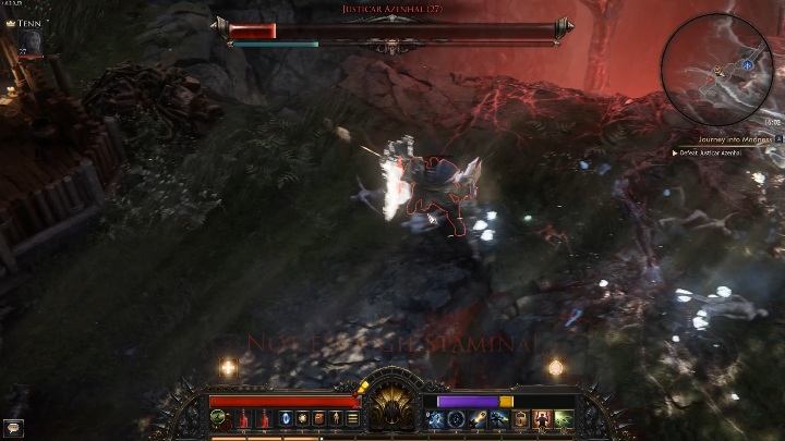 Justicar Azenhal can block you and stun you with his shield - Justicar Azenhal | Bosses in Wolcen - Bosses - Wolcen Lords of Mayhem Guide