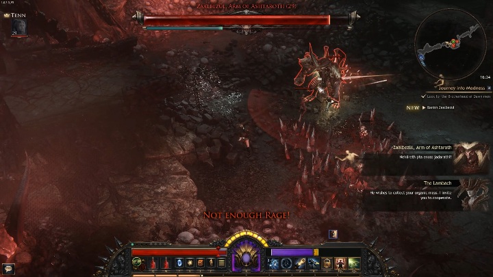 The boss can throw a numerous spikes, which will not only take your life during the attack, but they can also damage you if you stand on them - Zaalbezul. Arm of Ashtaroth | Bosses in Wolcen - Bosses - Wolcen Lords of Mayhem Guide